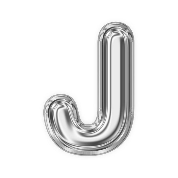 Alphabet J Golden, Silver and Rose gold color - 40 inches